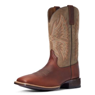 Ariat Valor Ultra - Western Laarzen Bruin / Olijfgroen Heren - 13378-659